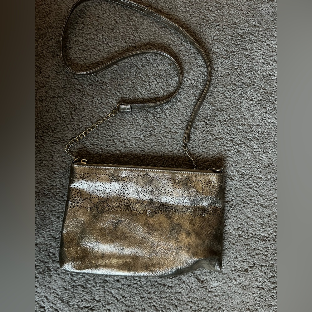 Elegant Metallic International Concepts Clutch Bag With Rhinestones